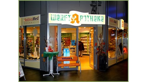 Aussenansicht der Werft-Apotheke
