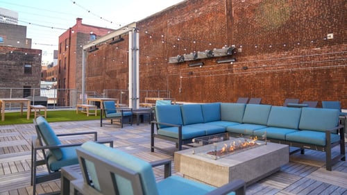 Rooftop patio at East 4th Street in Cleveland, OH 44115
