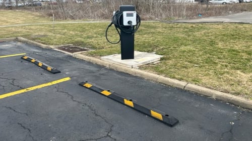 We have 2 BLINK EV chargers for your use!