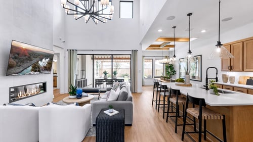 Open-concept home designs with ample natural lighting