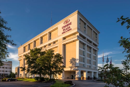 Crowne Plaza Suites Pittsburgh South exterior entrance.