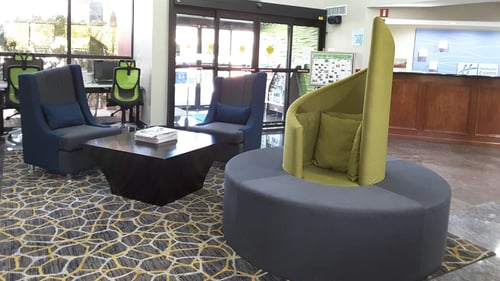 Relax in our new lobby lounge - Holiday Inn Express Lawrenceville,