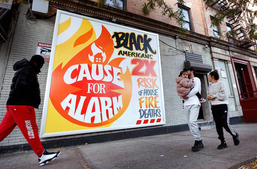 Cause for Alarm mural by Cey Adams.