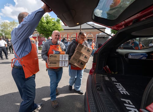OSAL Donations Being loaded into a van