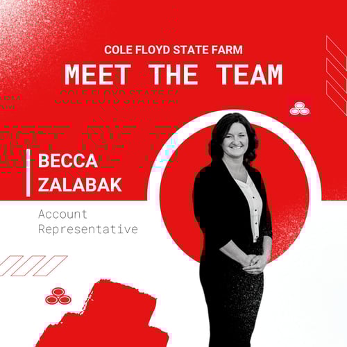 Team member Becca standing and smiling wearing professional attire