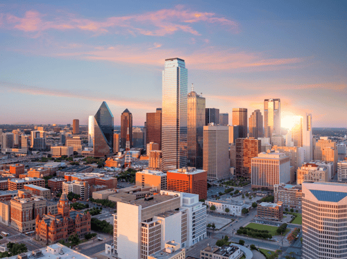 Arial photograph of Dallas, Texas