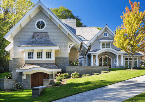 Light Brick House On A Hill