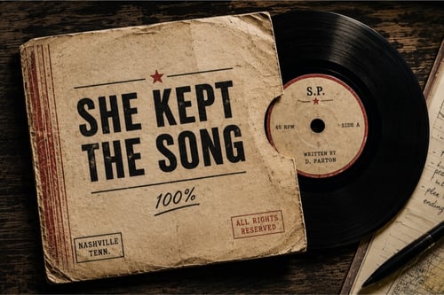 She kept the song on old paper