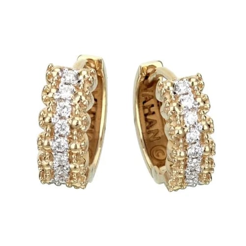 VAHAN - 14K Gold Diamond Earrings With origins in Paris, France, Alwand Vahan has been designing fine jewelry for over 100 years, now carried on by third-generation Alwand Vahan, also known as "Sacha." Today, Sacha's collections are found in the finest jewelry stores throughout the country, his creations dazzling today's woman with an eye for style, quality, and comfort
