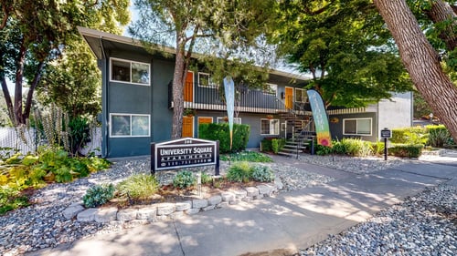 Exterior Property View at University Square Apartments, Davis, CA