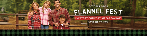 Save up to 20% at Flannel Fest