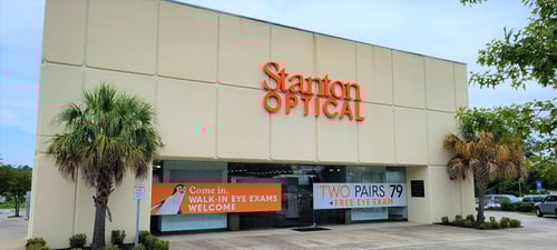 Storefront at Stanton Optical store in Augusta, GA 30907