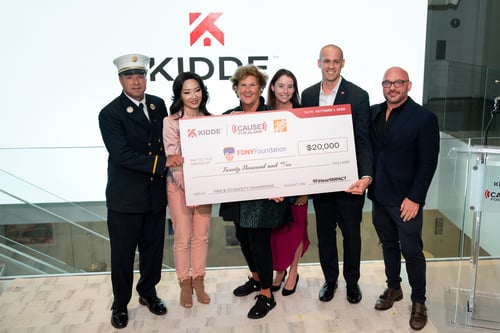 Stakeholder event with a donation to the FDNY