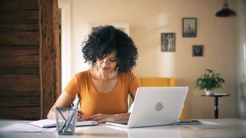 Driving Student studying at desk for test