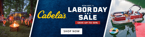 Save up to 50% at the Cabela's Labor Day Sale