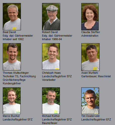 David Gartenbau AG / Team