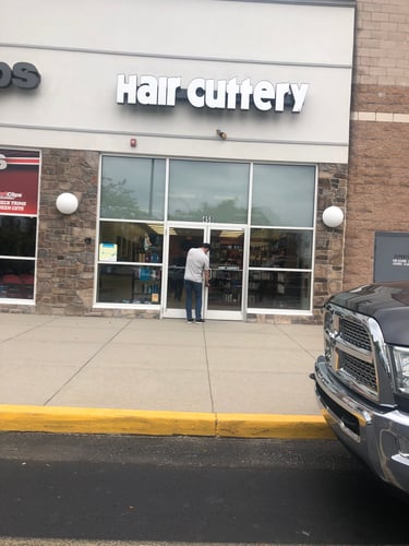 The front entrance of Hair Cuttery at Marketplace at Neshaminy.