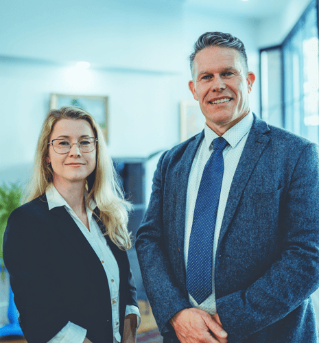 Photo of Jeffrey Gibbons and Iuliia Tishalkova