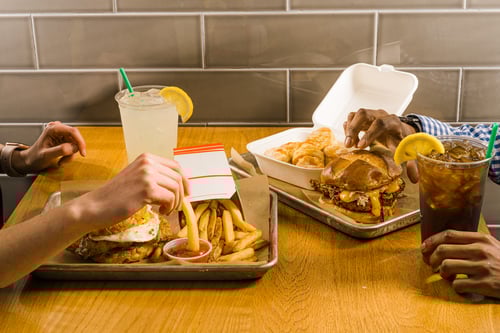 Lunch time at Flip The Bird in the Cummings Center