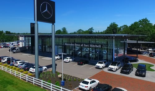 Mercedes-Benz of Fort Mitchell, Kentucky - New Mercedes-Benz Sales:  Call (859) 331-1500 - #MBFtMitchell - Spring Summer Beauty Shot of Facility