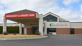 exterior photo to Emergency & Urgent Care entrance of Aspirus Divine Savior Hospital