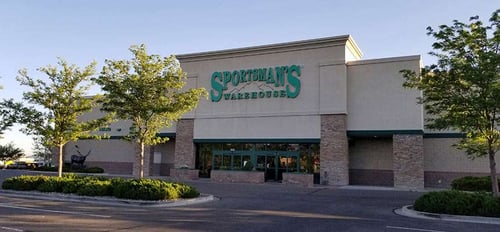 The front entrance of Sportsman's Warehouse in Grand Junction