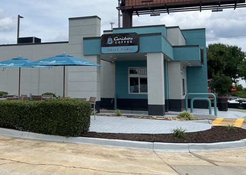 Storefront of the Caribou Coffee at 2198 West Broad Street in Athens