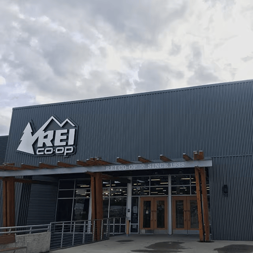 Front of the REI store in Bellevue, Washington