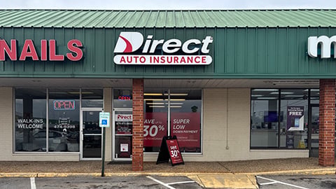 Direct Auto Insurance storefront located at  20 Cloverleaf Plz, Van Buren