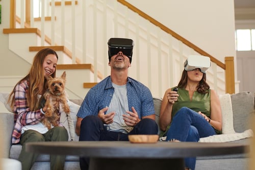 Family with VR Goggles