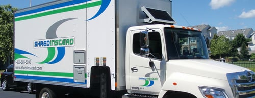 Shred Instead mobile shredding truck