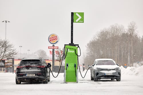 EV charging station Allego Södertälje