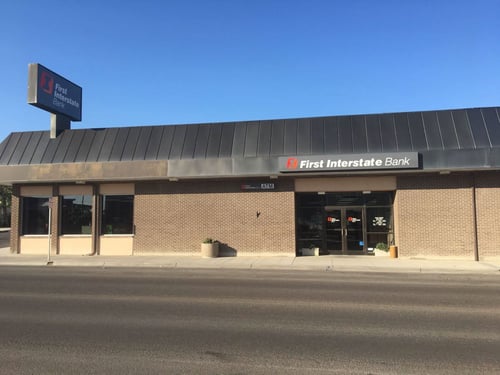 Exterior image of First Interstate Bank in Cut Bank, Montana.