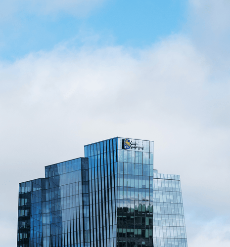 RBC building in the clouds.