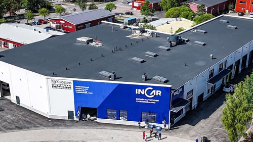 InCar Kerava Jäspilän toimipisteen ulkokuva ja sisäänkäynti
