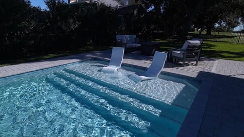 tanning ledge with loungers