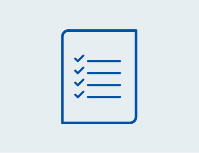 Completed checklist icon.