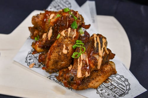 Chicken Wings at Guy Fieri's Bar-B-Que Joint in  Caesars Atlantic City.
