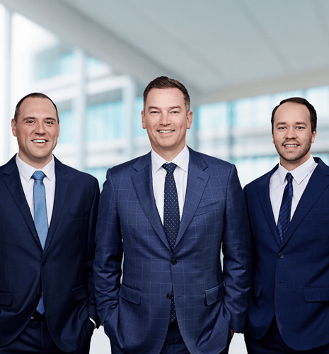 Team photo of Derek Hyer, François Carrière, and Connor Chisholm