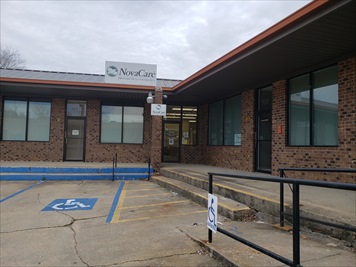 Outside front of building