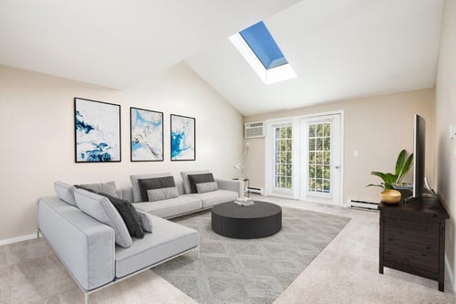 Living Room at The Meadows in Chelmsford, MA