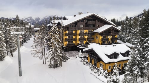 Cheval Blanc Courchevel - vue aérienne