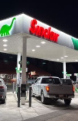 Sinclair Gas Station Fueling Island