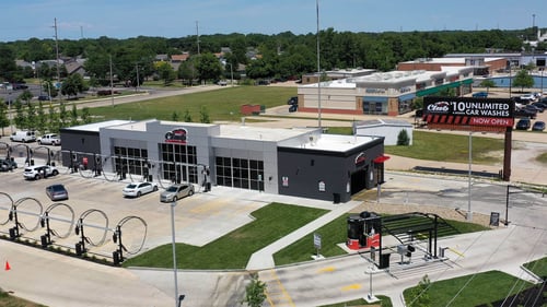 Aerial View of Springfield, Illinois Club Car Wash