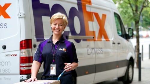 FedEx Express shipping courier in Volos