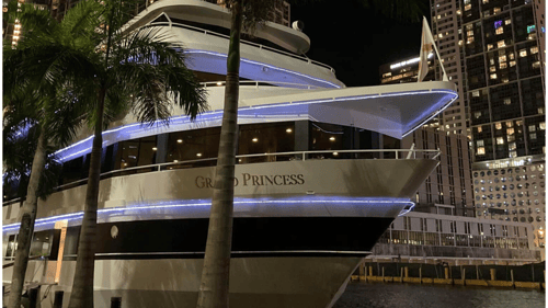 luxury yacht at port