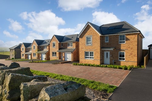 Street scene at Bernets Nook Feinscowles featuring 4 and 5 bedroom detached homes