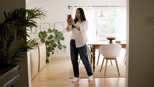 A person using the AR tool