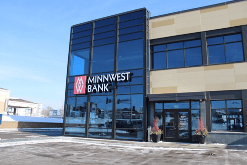 exterior photo of Minnwest Bank Rochester branch