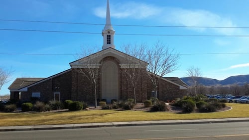 The Church of Jesus Christ of Latter-day Saints building in Washington, Utah, at 1835 South Washington Fields Road.